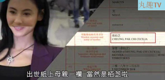 張柏芝第三胎出生證明